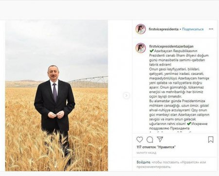 Mehriban Əliyeva İlham Əliyevi belə təbrik etdi