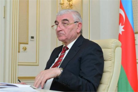 Məzahir Pənahov parlamentdə deputat vəsiqələrini təqdim edir