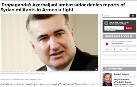 Azərbaycanın ABŞ-dakı səfiri iddialara cavab verdi